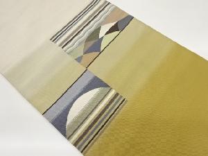 本綴れ幾何学模様織出し名古屋帯